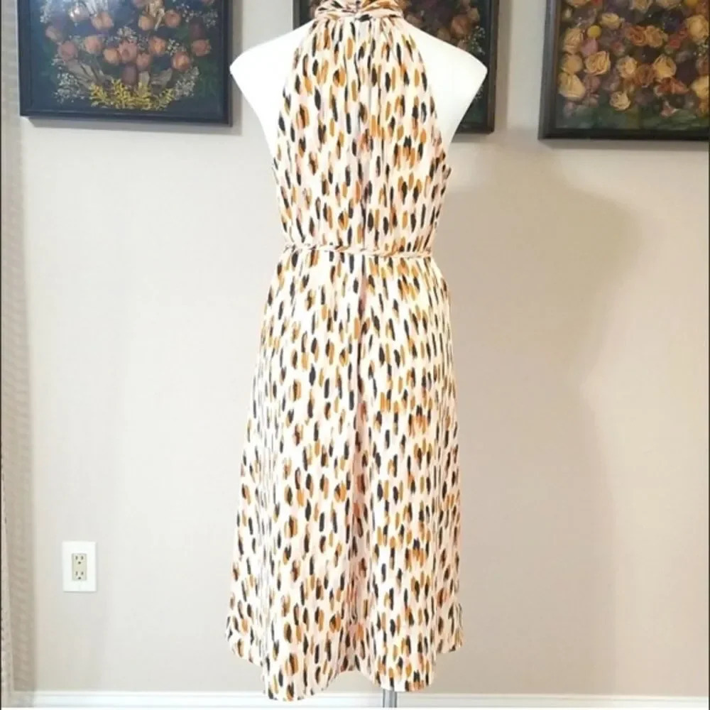 Twist-Neck Satin Midi Dress - Picture 6 of 13